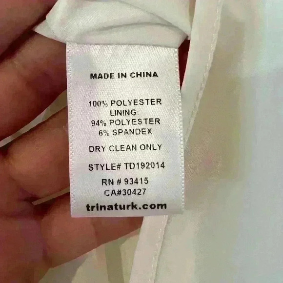 Trina Turk White Short Sleeve A-Line Dress- Size 4- NWT - Picture 2 of 4